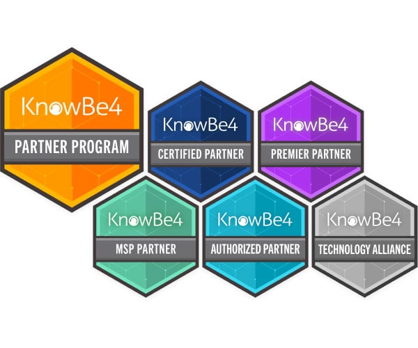KnowBe4 Partner types including Certified, Premier, MSP, Authorized, and Technology Alliance Partners. 